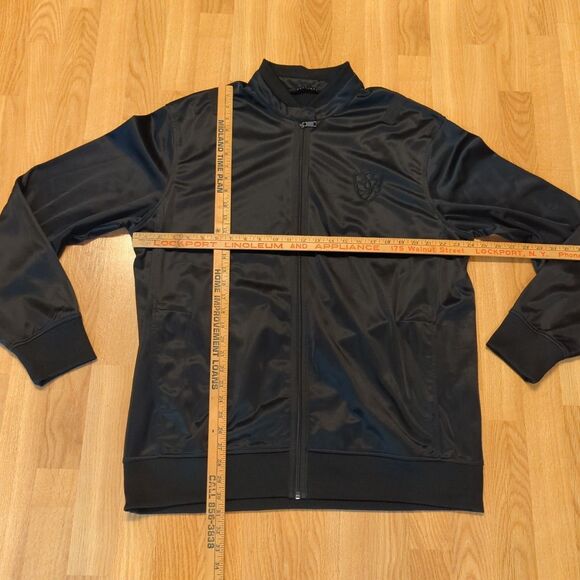 Sean John Track Jacket Mens XXL Black Full Zip Sweatshirt Pockets - Picture 2 of 6